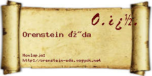 Orenstein Éda névjegykártya